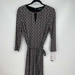 RALPH LAUREN Sz 8 Dress Black White